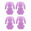 (Pink) 4pcs Easter Bunny Cutlery Storage Bag Pocket Spoon Fork Knife Cutlery Holder 1