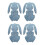 (Gray) 4pcs Easter Bunny Cutlery Storage Bag Pocket Spoon Fork Knife Cutlery Holder 1