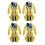(Gray) 4pcs Easter Bunny Cutlery Storage Bag Pocket Spoon Fork Knife Cutlery Holder 2