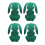 (Green) 4pcs Easter Bunny Cutlery Storage Bag Pocket Spoon Fork Knife Cutlery Holder 1