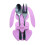 (Gray) 4pcs Easter Bunny Cutlery Storage Bag Pocket Spoon Fork Knife Cutlery Holder 3