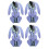 (Gray) 4pcs Easter Bunny Cutlery Storage Bag Pocket Spoon Fork Knife Cutlery Holder 4
