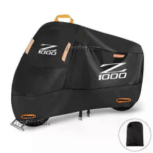 (L for 180cm, black) Applies toMotorcycle Cover UV Protective Dustproof Outdoors Motorcycle Waterproof Cover For Kawasaki Z1000 Z1000SX Z1000/SX
