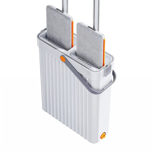 Living And Home Hands-free Flat Floor Mop and Bucket Set 2