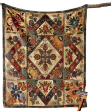 Vintage Rauten Flanelldecke für alle Jahreszeiten 150x200 cm