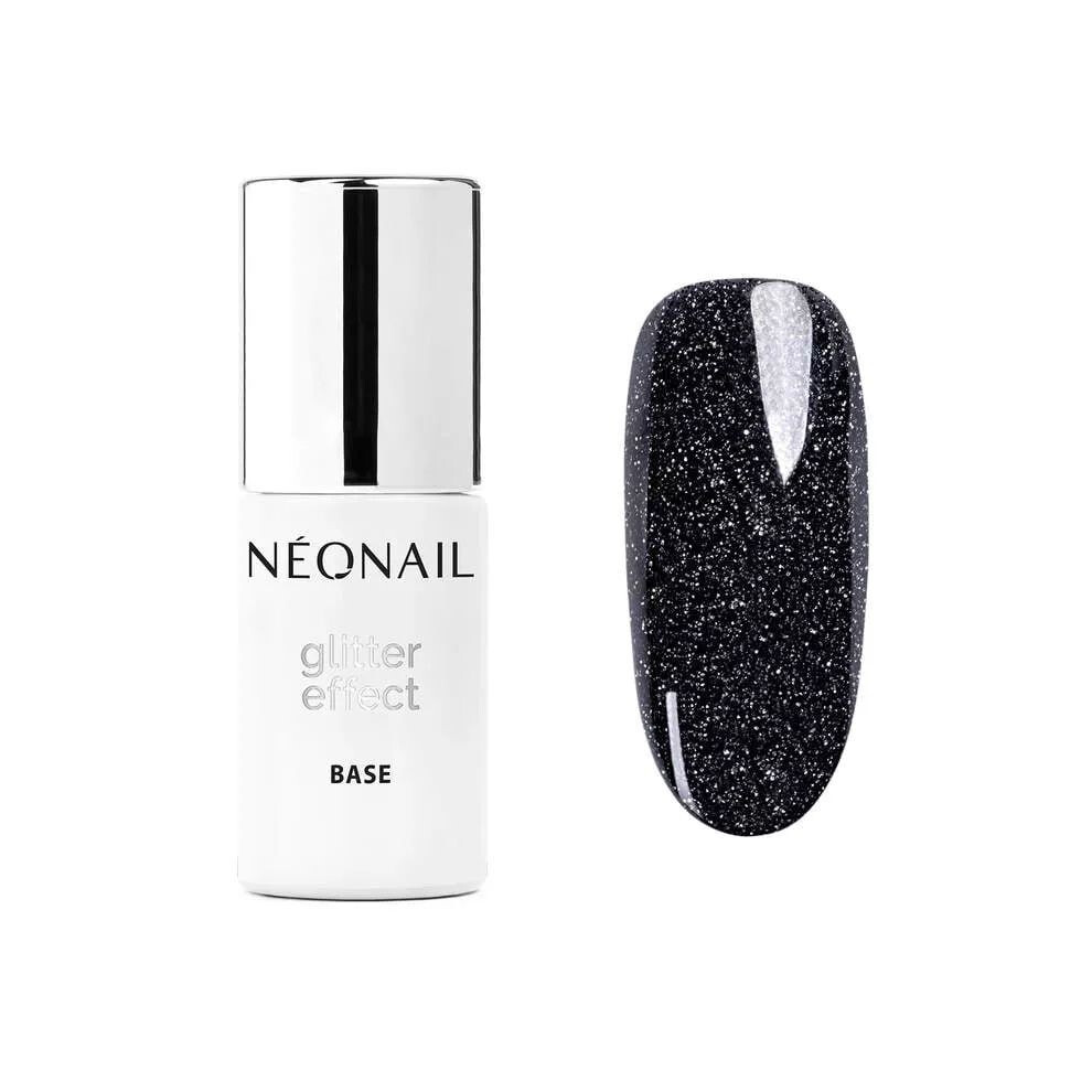 Neonail Black Glitter Effect Base Shine 7,2 Ml