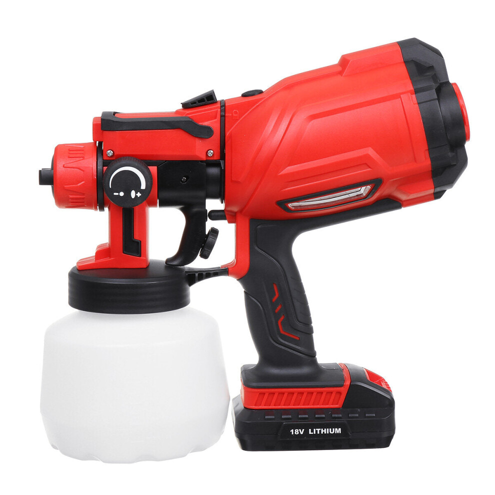 (Us Plug) 550W Cordless Electric Spray Guns 800Ml Lighting Paint Sprayer Wood Wall Fences Painting Tool 1138392110829