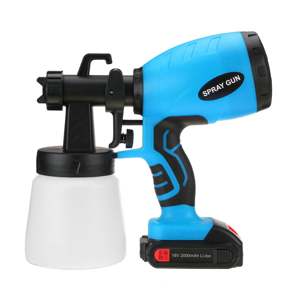 Photos - Paint Sprayer GreenZech  2000mAh Portable Electric  Wireless Handheld Spray Guns Home Indoor Fence Painting Tool (Blue)