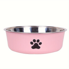 Supet Edelstahlnapf mit bunten Beinen, rosa