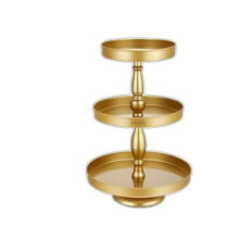 Festliche dreistöckige Etagere, einfach aufzubauen, goldfarben