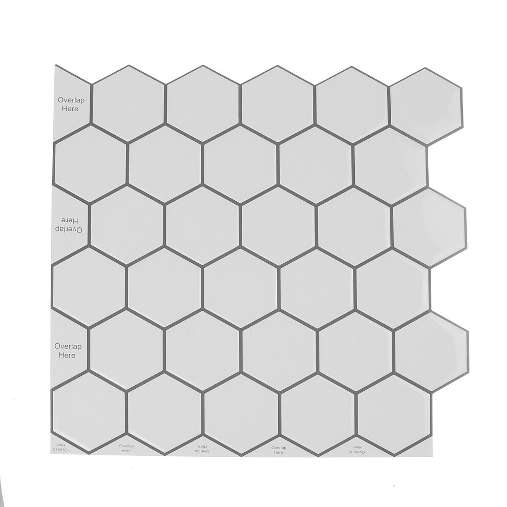 3D Hexagon Wall Sticker Bath Kitchen Decals Art Sticker Poster Decor 12''X12'' 3592643613206