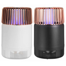 (Black) 2 In 1 Photocatalyst Electric Mosquito Killing Lamp Portable USB LED Light Mosquito Trap for Home Bedroom Outdoor Camping