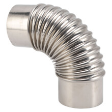 304er Edelstahl silber 90-Winkel-Schornsteinrohr 6.7oz