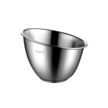 Edelstahlschüssel Küchenutensilien Salatschüssel Silber 17cm Schräge Gemüseschüssel