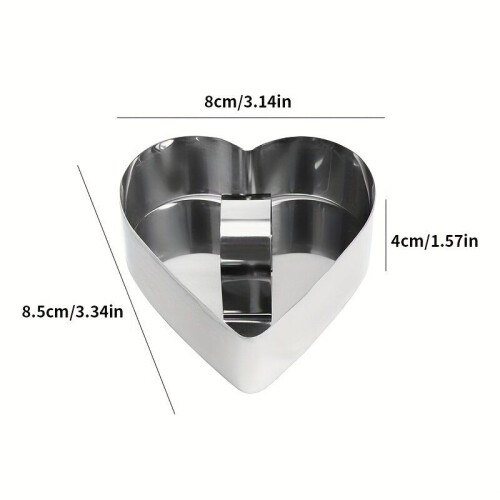 Edelstahl-Kuchenform mit Presse, Herzform 1 Stk