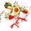 Mini-Obst und Blume als Geschenk, Kleine rote Blume 1