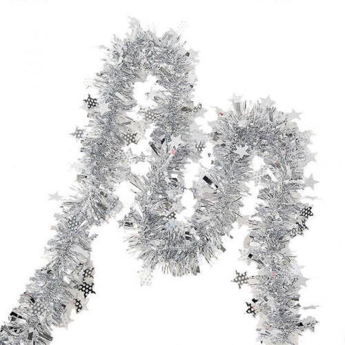 (Silver) Christmas Pull Flower Colorful Ribbon Strip Wedding Birthday Decor Gift