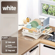 Schwarz-weißer Küchengeschirrtrockner auf Ständer, Luxury-White