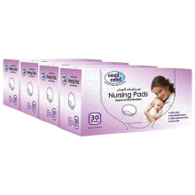 Cool & Cool Nursing Pads| Hygienic and Ultra Absorbent & Adhesive Tape | Extra Safety, Ultra Soft - 30's (Pack of 4) 120 Pads