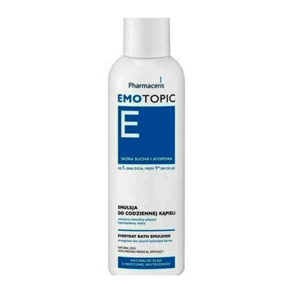 Pharmaceris E EmoTopic Everyday Bath Emulsion|Hydrates and softens dry, atopic-prone skin - 200ml