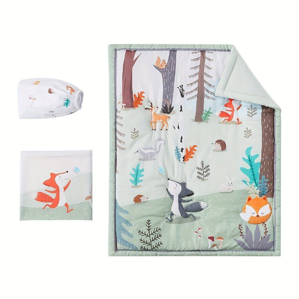 Parure de lit bébé 3 pièces BEEWEED animaux de la forêt unisexe, Jūros tūlīmi