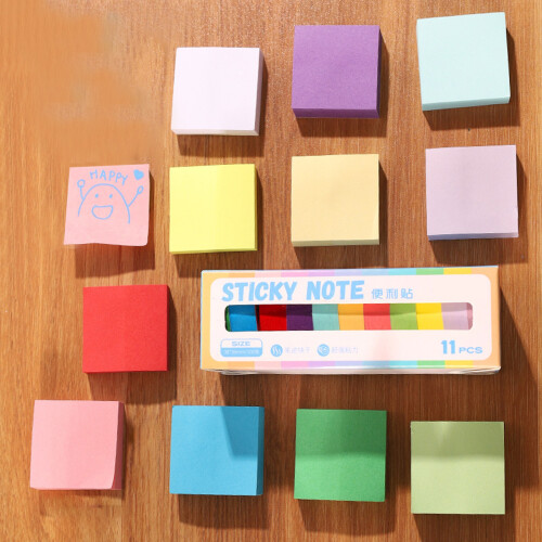 Stick Tips Note Color (Multicolor) 11 Pcs Sticks Notes Sheet To Do List 1.5x1.5 Inches Sticks ...
