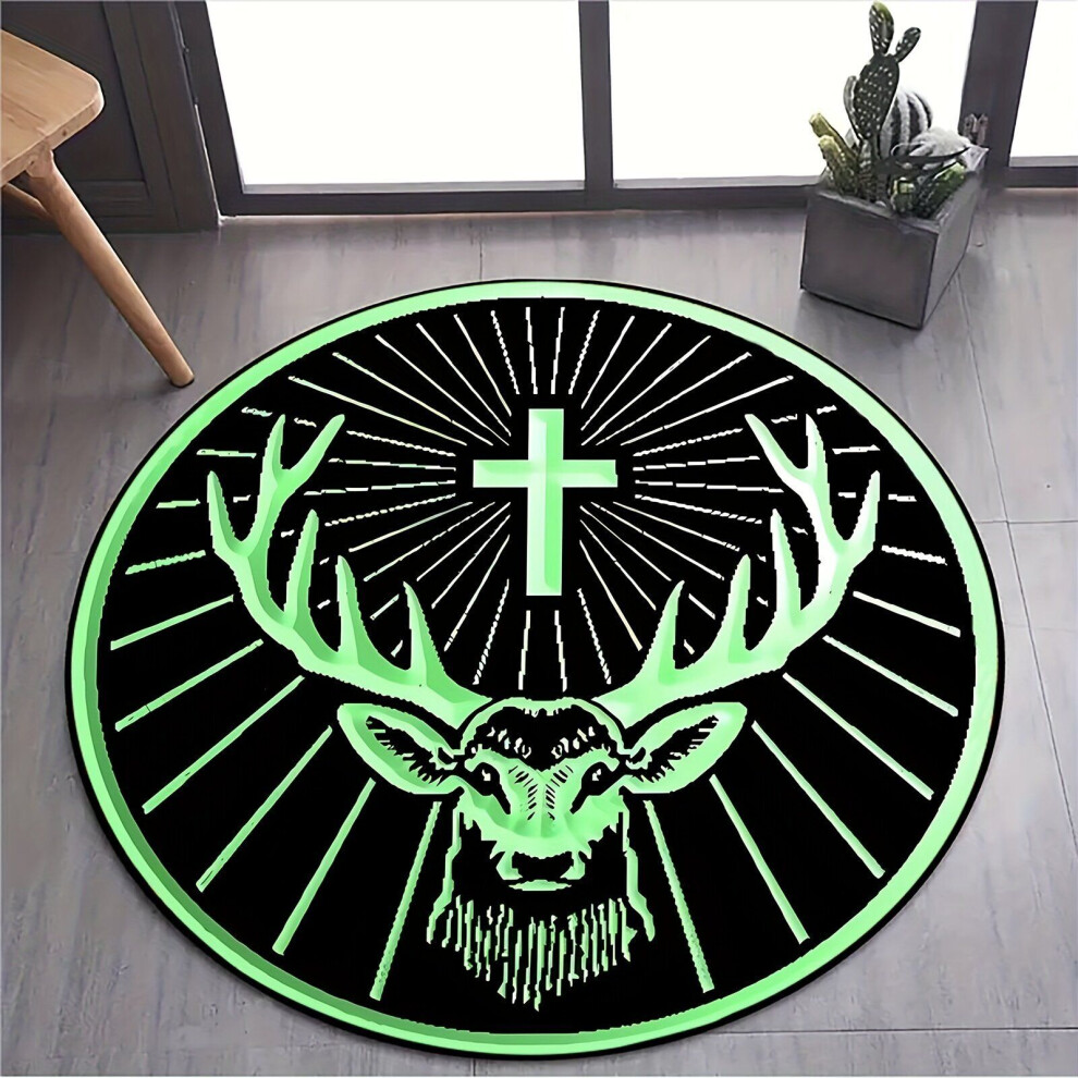 Tapis en polyester épais de 1,1 cm avec bordure noire – tapis de yoga et tapis de maison doux et abs