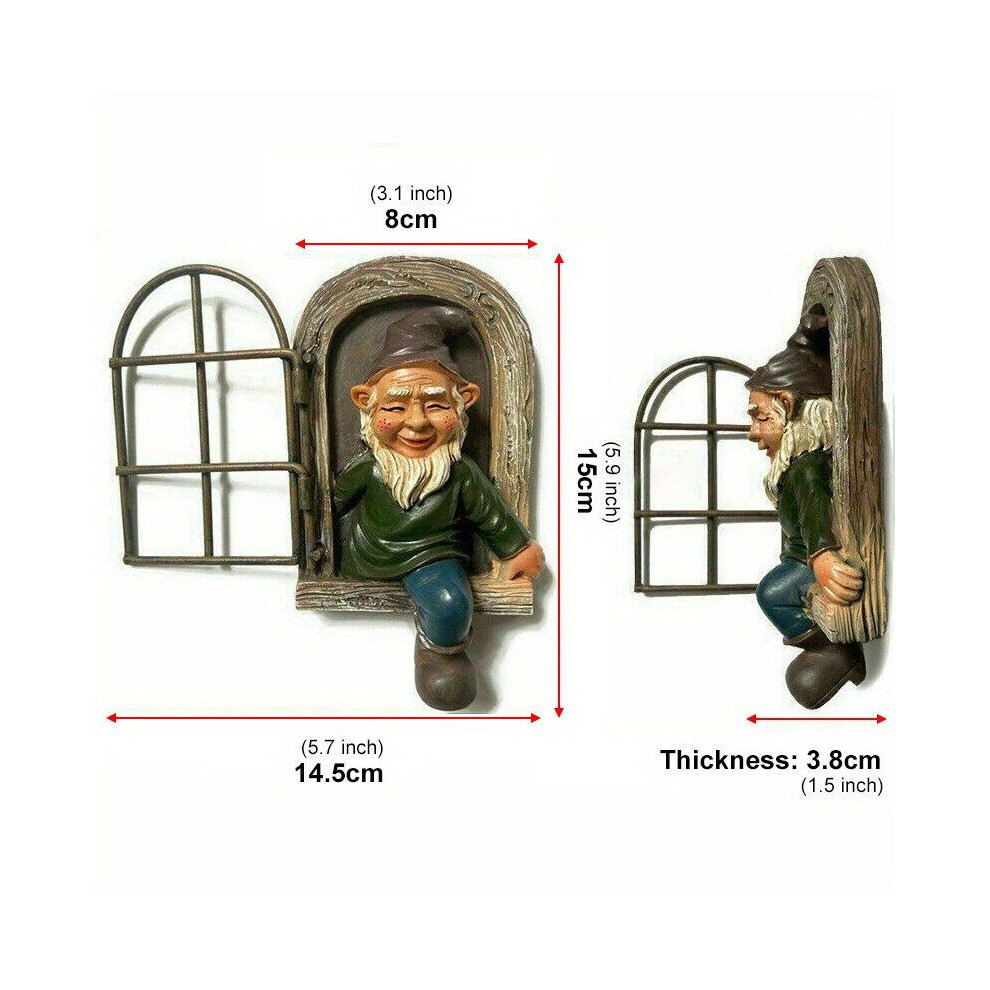 Magnifique statue d'elfe de jardin, décoration classique pour les câlins d'arbres, tentures murales