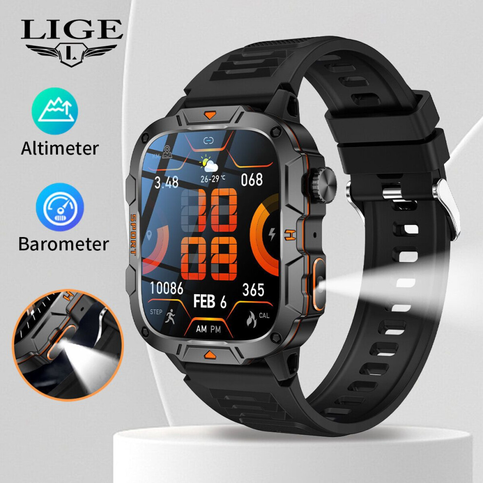 Montre connectée LIGE pour homme, connexion sans fil, podomètre étanche — free download