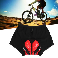 Men Women Cycling Underwear Shorts 3D Silicone Padded Breathable Black 3XL