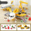 (Engineering Series) Kiddycorner Megaplane, Transportation Airplane Car Toy Set with Music and Light 1