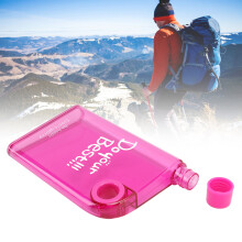 Schlanke flache Wasserflasche 420 ml Rosa 1321,5 cm