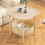 (Brown) Mini Table Easy Small Apartment Bedside Table Small Table 5