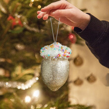 (D) Cute Ice Cream Ornaments For Christmas Tree Decorations Sweet Dessert Themed Hanging Decorations