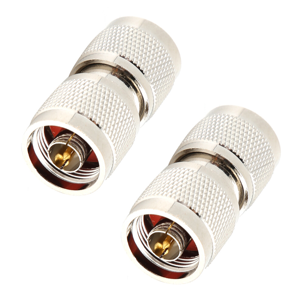 2Pcs 50Ohms Brass N Type Male To Male Adapter 9121376331893