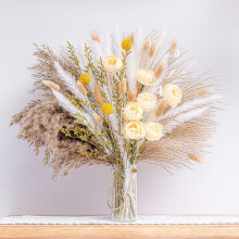 (Yellow) Small Dry Flower Tail Grass Lover Grass Small Flower Bundle Simulated Dry Flower