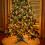 (Green) Large Christmas Tree Rotating Base Tree Foot Bracket Two-way Rotation 4