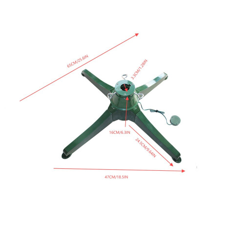 (Green) Large Christmas Tree Rotating Base Tree Foot Bracket Two-way Rotation 1