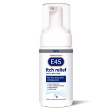 e45 Itch Relief Coolmousse Instant Cooling and Soothing Face and Body Foam for Dry Itchy and Irritated Skin 100 ml