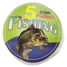 (37mm*5m, Multicolor) New 5M Pva Diameter 25/37/44Mm Water Dissolving Mesh Fishing Water Soluble Mesh Carp Coarse Fishing Lure Bag Fishing Accessories