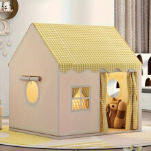 (Yellow) [Kids' Playhouse] Christmas Gift Indoor Kids' Tent Castle Playhouse Small Household Preschool Playhouse Without Light