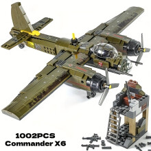 (dz-hzj) 1002pcs Military Building Blocks Toy Bomber Model JU-88 Holiday Gift and Collectio