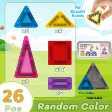 (26pcs) 26/42pcs Mini Magnetic Building Blocks | Portable, Easy to Assemble Puzzle Toy with Iron Box