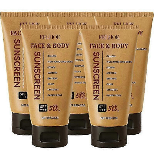 (5pcs) Sky Tallow Sunscreen, Sol Beef Tallow for Skin and Face, Grass Fed Beef Tallow