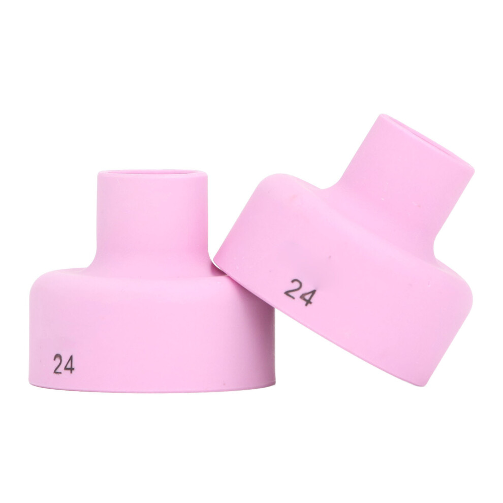 2Pcs TIG Welding Cup 24# Ceramic Nozzle 2.4mm