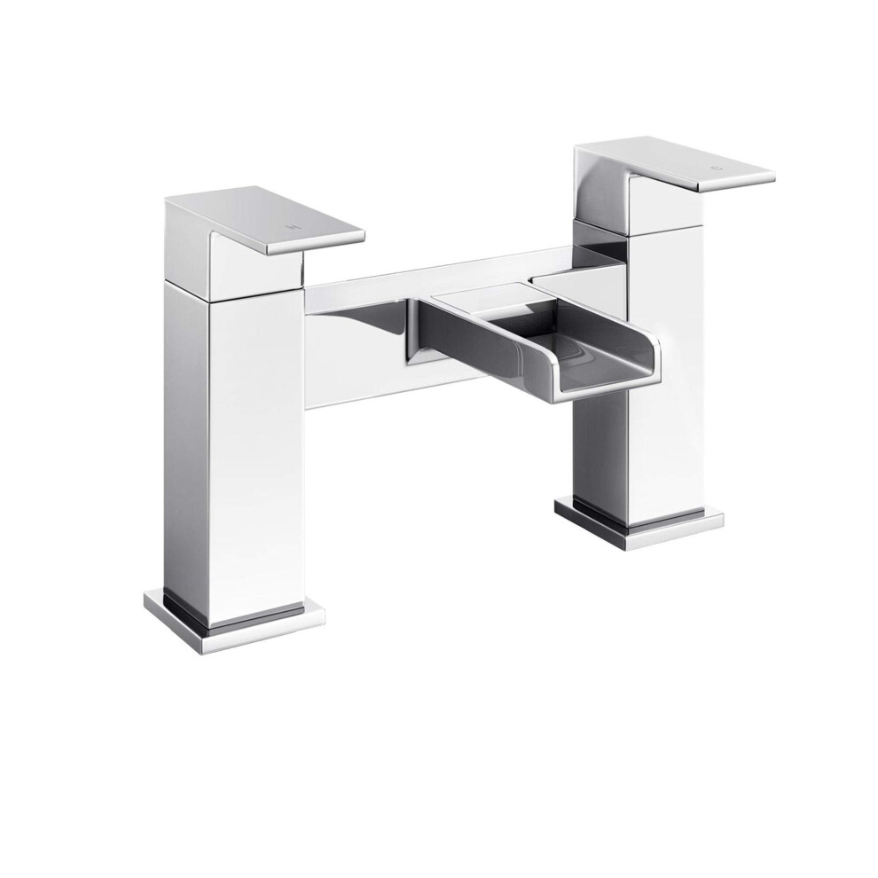 Ibathuk Craven Modern Waterfall Monobloc Bath Filler Mixer Tap, Bath Filler Tap, Chrome Designer Tub Faucet 5055826016624