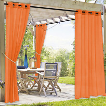 (Orange) Water Proof Window Screen Terrace Outdoor Pavilion Transparent Screen Curtain Outdoor Curtain
