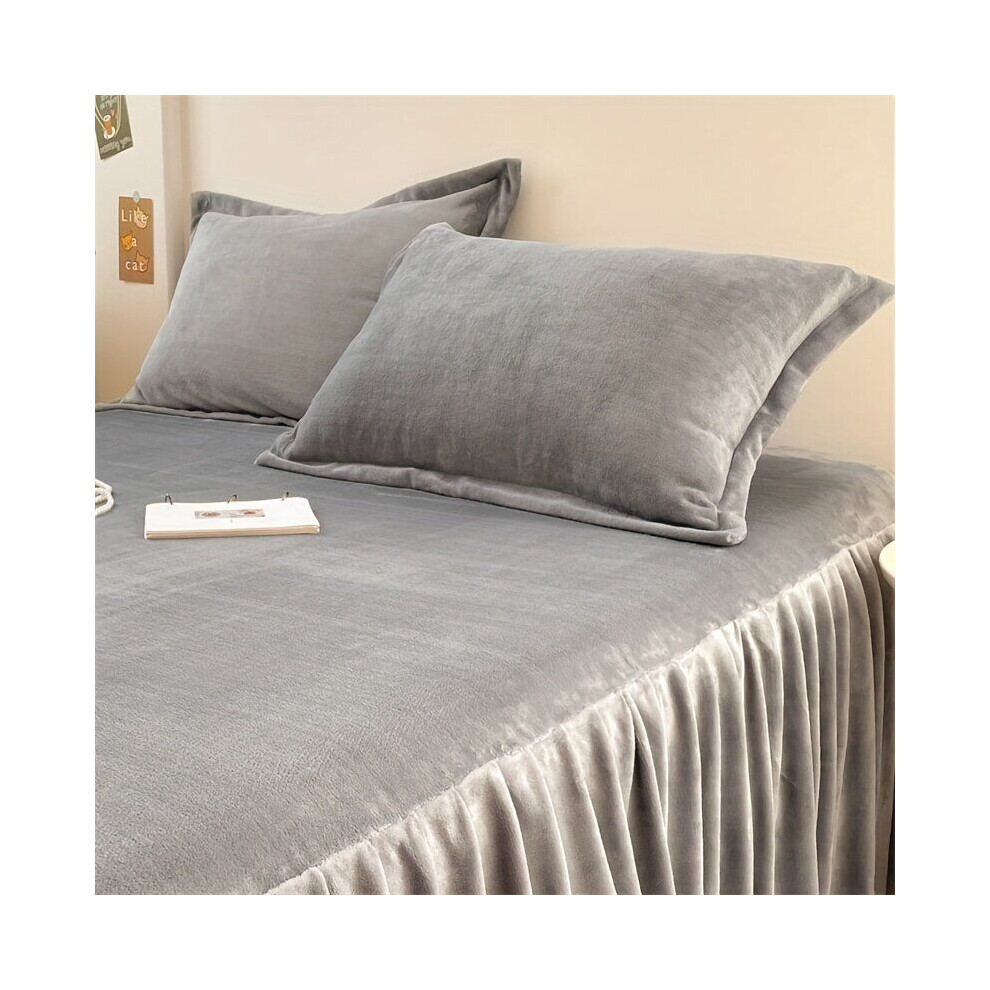 Deux taies d'oreiller en molleton corail – surface luxueuse et douce en velours avec motif photo. ,