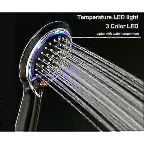 Shower Head with Thermometer Illuminated 2