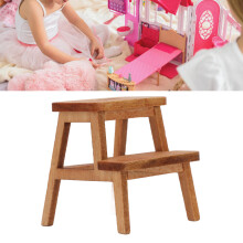 Mini Puppenhaus Hocker aus Holz 1/12 Maßstab 4 Beine Lebendiges Design Leicht
